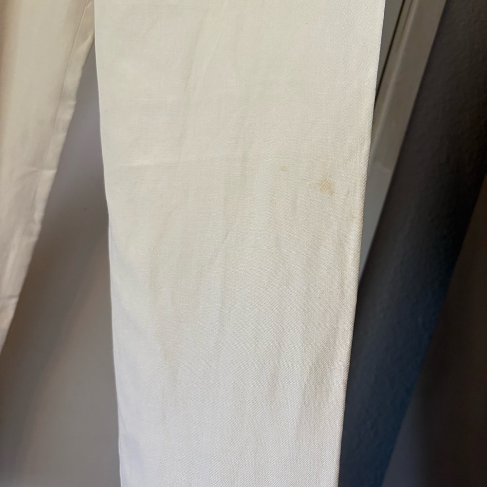 Vintage Designer Trousers Pants Linen Silk Badgley Mischka Cream Dead Stock 6 - Picture 3 of 14